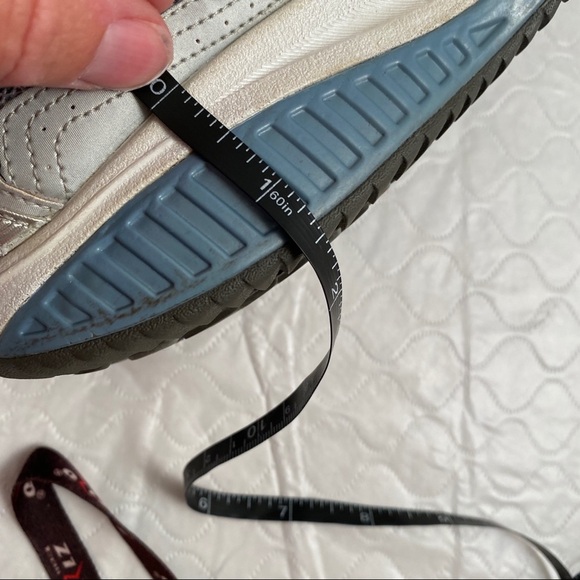 Skechers Shape-Ups silver gray and blue fitness sneakers 9.5 - Picture 9 of 10